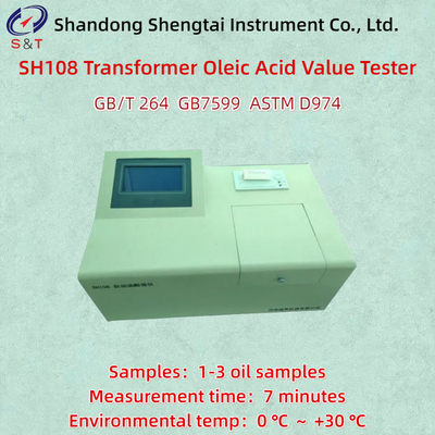 3 Oil Samples Transformer Oleic Acid Value Tester ASTM D974 Measure 7min Power 300W