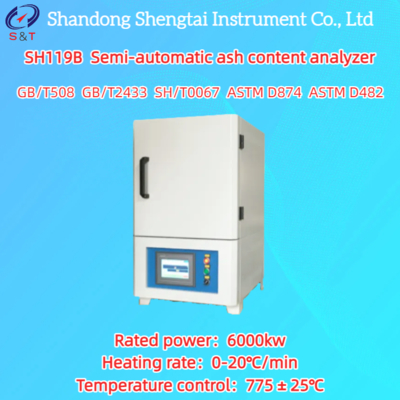 Semi-Automatic Ash Content Analyzer 1000℃ 6000W ASTM D874
