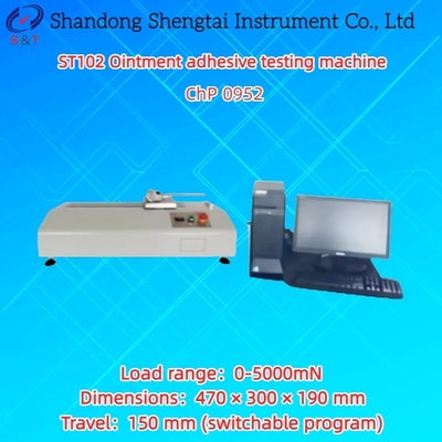 Ointment Adhesive Testing Machine Travel 150mm speed 1-600 mm/min ChP 0952