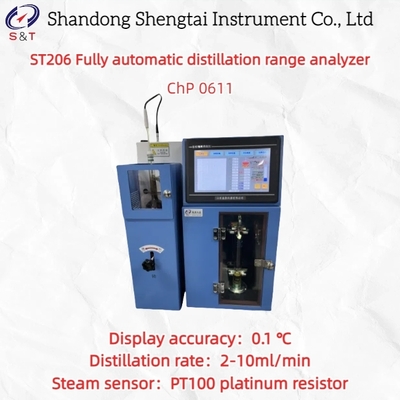 ST206 Fully Automatic Distillation Range Analyzer with PT100 Sensor and Room Temp~400 ℃ Range