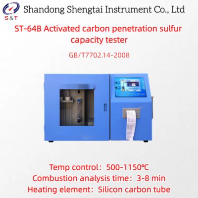 Tester de capacidad de penetración de azufre de carbón activado con temperatura entre 0 y 10% a 500-1150 °C GB/T7702.14