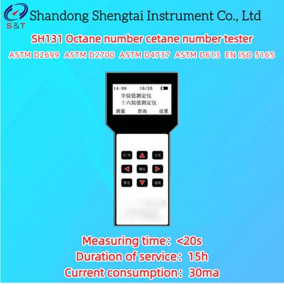 Tester de número de octanaje de gasolina y diesel Tester de número de cetano CN 20 - 100 Medida < 20s ASTM D2699