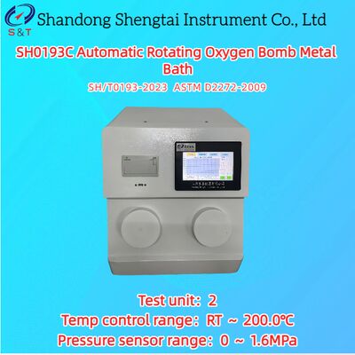 Probador de bomba de oxígeno rotatorio automático de 2 orificios 0 ～ 1.6MPa RT ～ 200.0℃ ASTM D2272