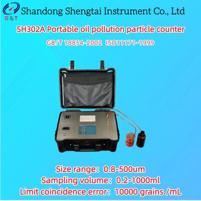 8 Channels Turbine Oil Portable Oil Pollution Particle Counter Sample 0.2-1000ml ISO 11171