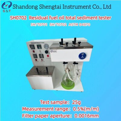 2 agujeros de residuos de aceite de combustible Tester de sedimentos totales ASTM D4870 25g Método de filtración caliente de la muestra