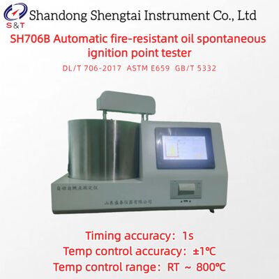 Probador automático del punto de ignición espontánea de aceite resistente al fuego RT ~ 800°C ASTM E659