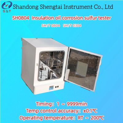 PT100 Teste de azufre de corrosión por aceite de aislamiento de sensores RT ?? 200°C Tiempo 1 ?? 9999min ASTM D1257B