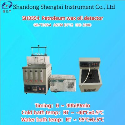 Detector de aceite de cera de petróleo Tiempo 0 - 99h59min Baño de agua RT ～ 95℃±0.5℃ ASTM D712