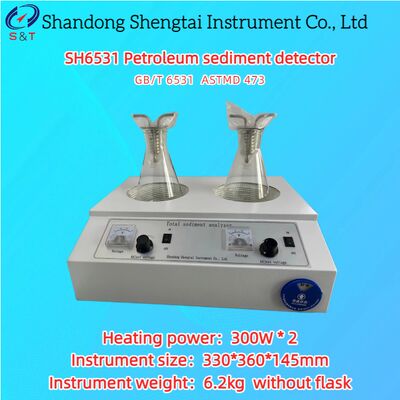 Detector de sedimentos de petróleo Calentamiento 300W * 2 Método de extracción Tipo doble ASTM D473