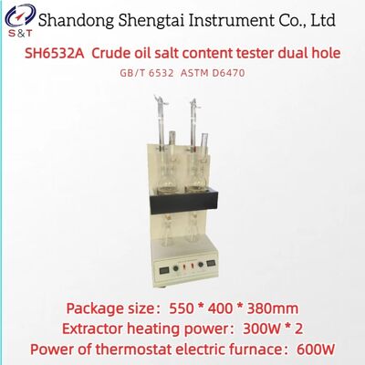 2 agujeros de contenido de sal de petróleo crudo Tester 500 ml de la botella de medición 0.002   0.02% ASTM D6470