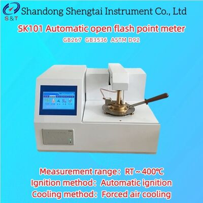 Métro de punto de inflamación abierto automático para petroquímica RT ¥ 400°C Refrigeración por aire forzado ASTM D92