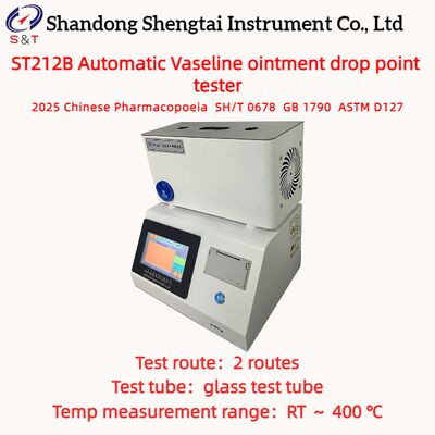 Probador de punto de caída de vaselina automática de 2 orificios RT ~ 400 °C Vaselina médica ASTM D127