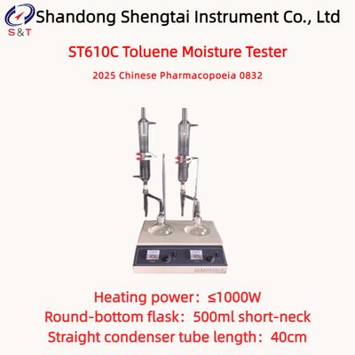 Preparación Tolueno método doble probador de humedad 500 ml de cuello corto ST610C