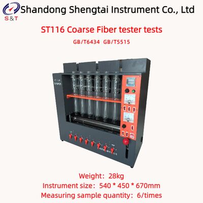 6 Unidades de trabajo Pruebas con probador de fibra gruesa 990 min Prueba de digestión ácido-base GB/T 6434