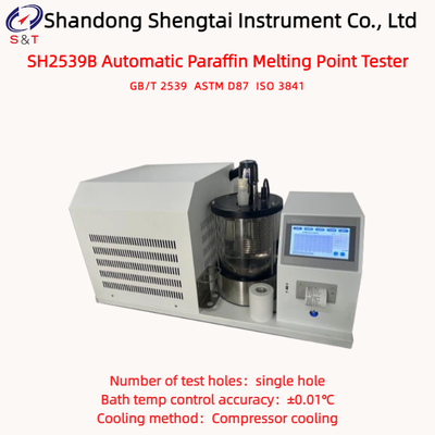 Analisador automático de punto de fusión de parafina de agujero único 0°C 120°C Potencia total 800W ASTM D87