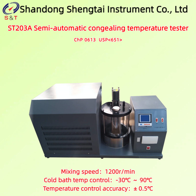 Analisador de temperatura de congelación semiautomático de -30°C a 90°C Velocidad de mezcla 1200 r/min USP41 651