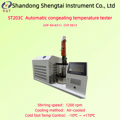 Teste de temperatura de congelación de ácido esteárico refrigerado por aire con 2 orificios Mezcla 1200 rpm ChP 0613