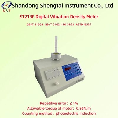 Medidor Digital de Densidad por Vibración Muestra de 500g Amplitud Máxima 15mm Torsión 0.86N.M ASTM B527